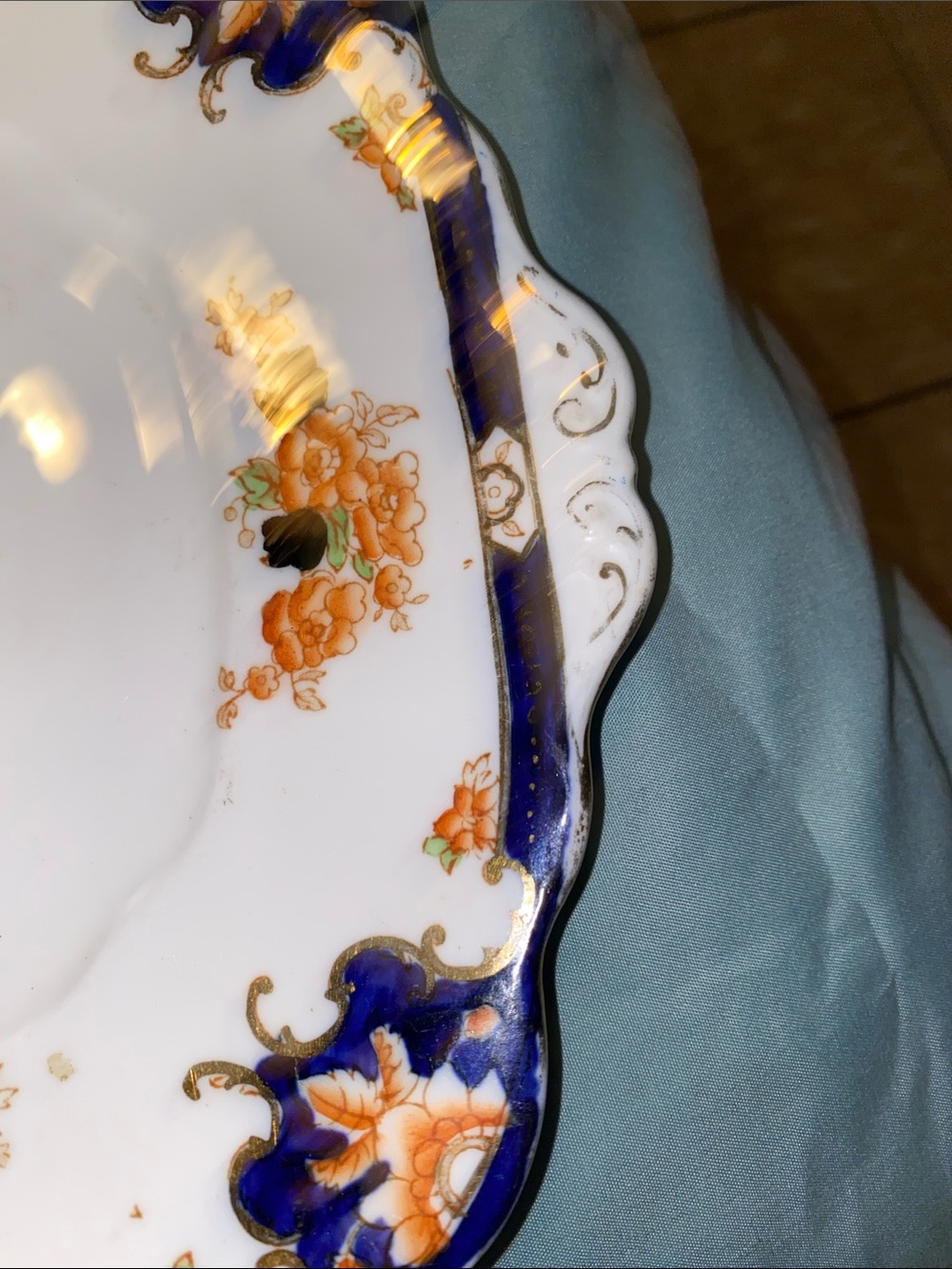 Vintage Royal Albert Heirloom Crown China England Cake Plate Set of 4 - Picture 13 of 16